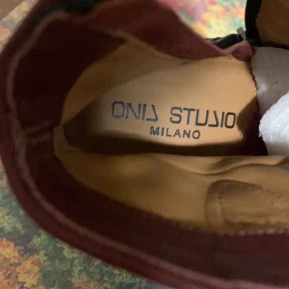 ONID STUDIO ANKLE BOOT JAGUAR/RED LEATHER BOOT SIZE 8 new no box - Picture 7 of 12